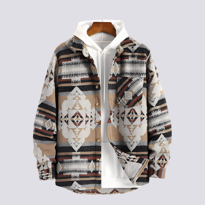 Gerrard - Pánská vintage košilová bunda s potiskem