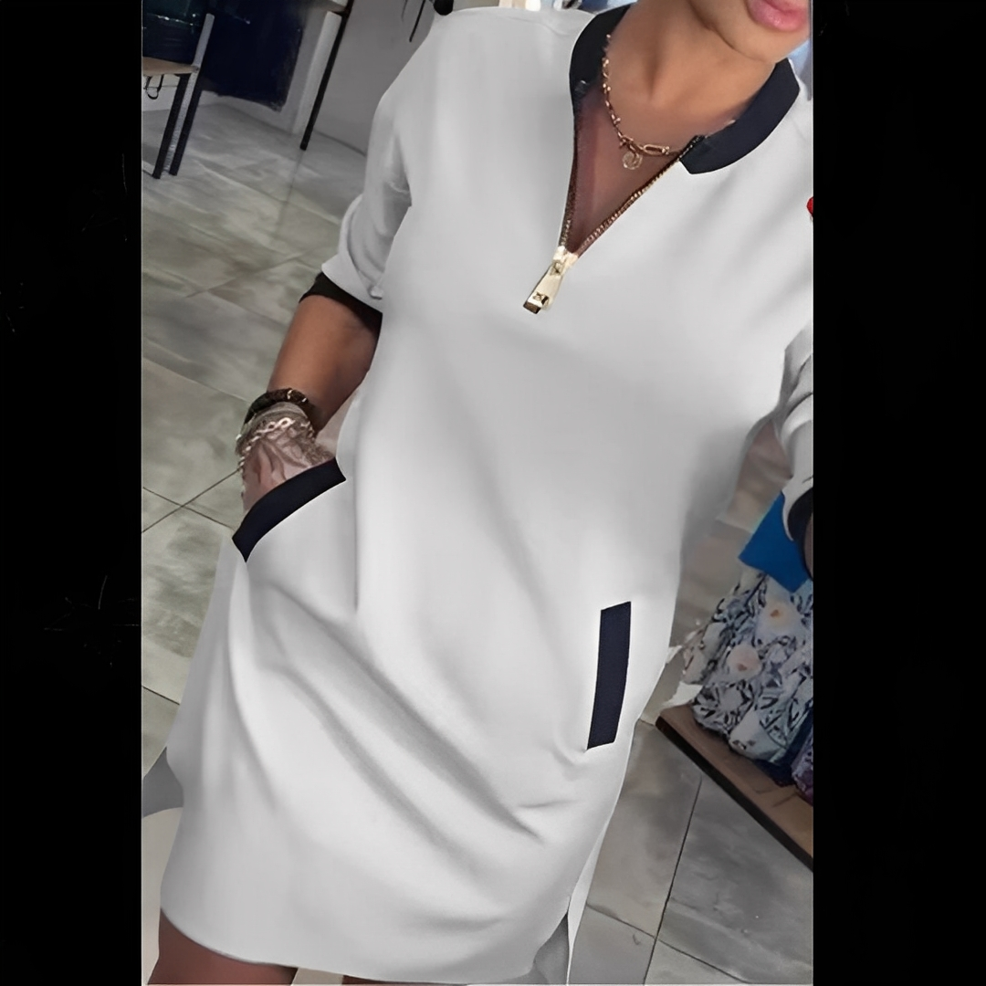 Angelena - Elegantní šaty s dlouhými rukávy pro ženy