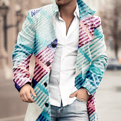 Louison - Pánský dlouhý elegantní kabát s knoflíky