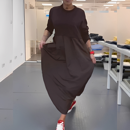 Gisèle - Dámské šaty s kulatým výstřihem