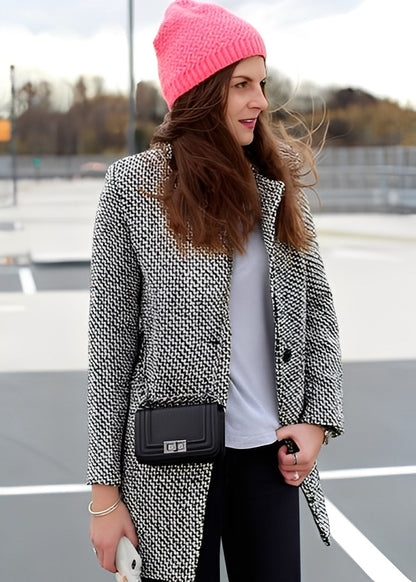 Pamelia - Stylový dámský dlouhý kabát