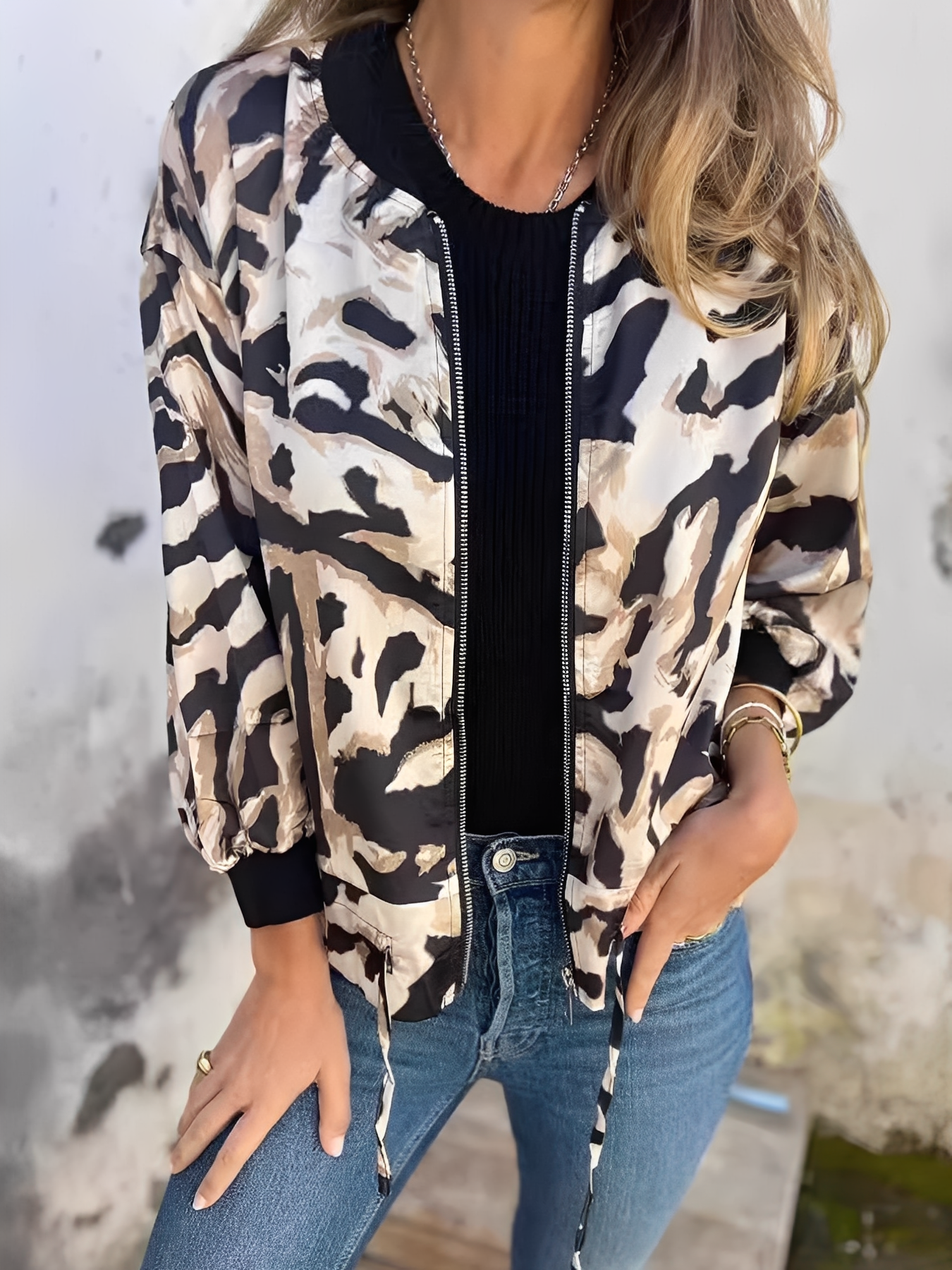 Ryana - Stylová dámská bunda se zipem