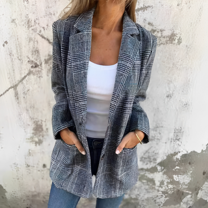 Ellen - Dámské formální sako s kostičkovaným vzorem