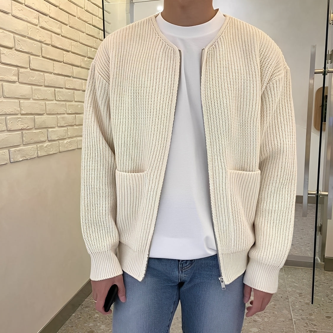 Lyam - Svetr tendence s kapsou pro muže