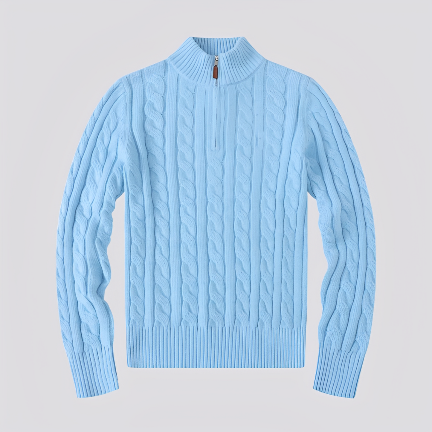 Jasper - Pánský elegantní svetr s polovičním zipem