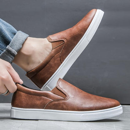 Willie - Pohodlné kožené boty s protiskluzovou podrážkou pro muže