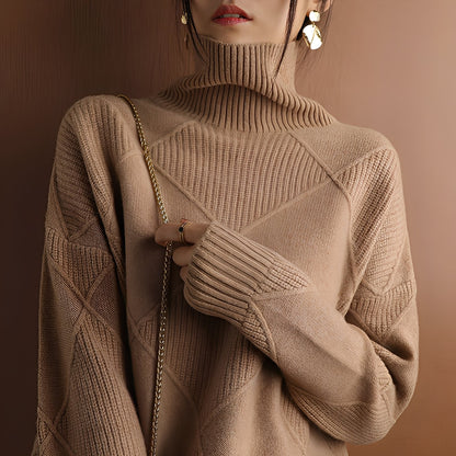 Mariette - Oversize zimní rolákový svetr pro ženy