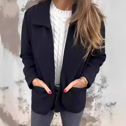 Abby - Elegantní, teplý kabát s kapsami pro ženy