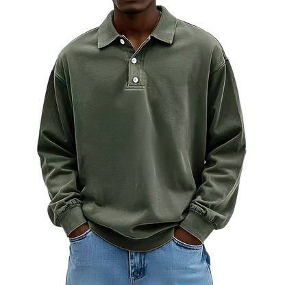 Chris - Klasické pevné pánské tričko s dlouhým rukávem