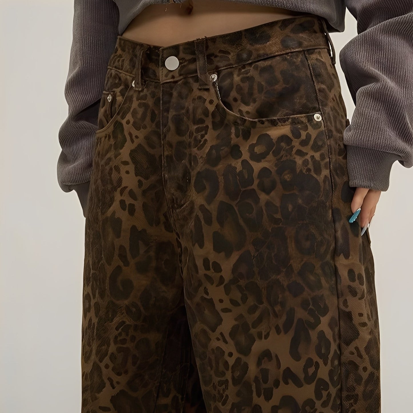 Felecia - Stylové potištěné baggy džíny pro ženy