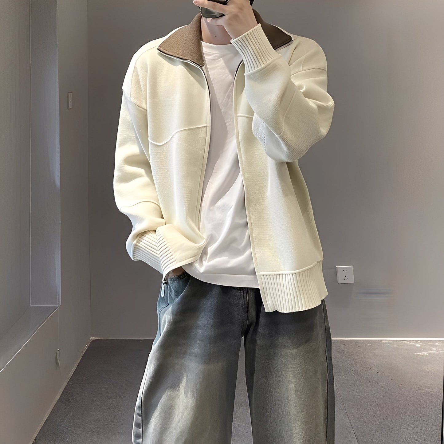 Henry - Moderní, volně pletený pánský svetr