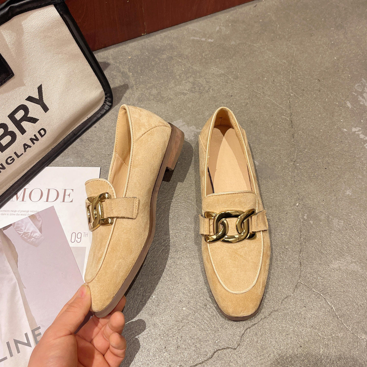 Alice - Klasické, pevné semišové dámské mokasíny