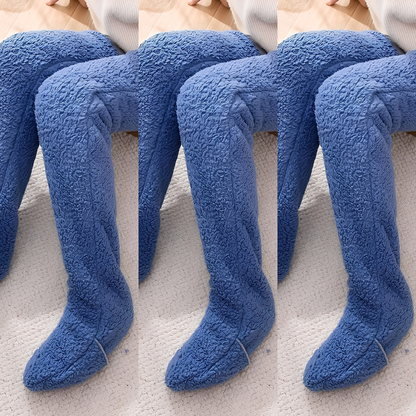 Camellia - Teplé, zimní nadkolenní ponožky pro ženy