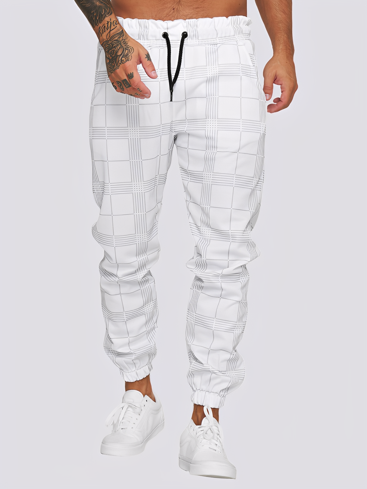 Jaeden - Stylové kostkované pánské kalhoty