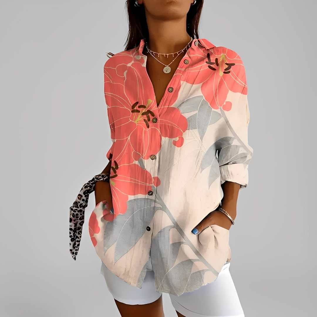 Annick - Stylová dámská halenka s dlouhými rukávy