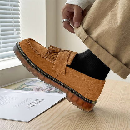 Milton - Pánské moderní semišové nazouváky s květy