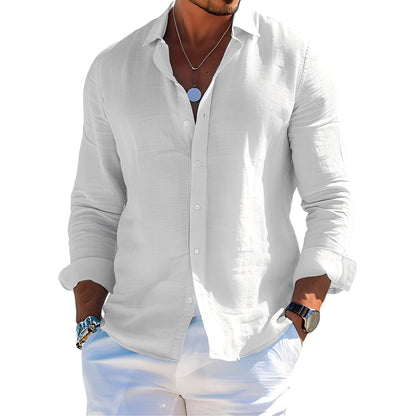 Félicien - Klasická pánská polokošile s dlouhými rukávy