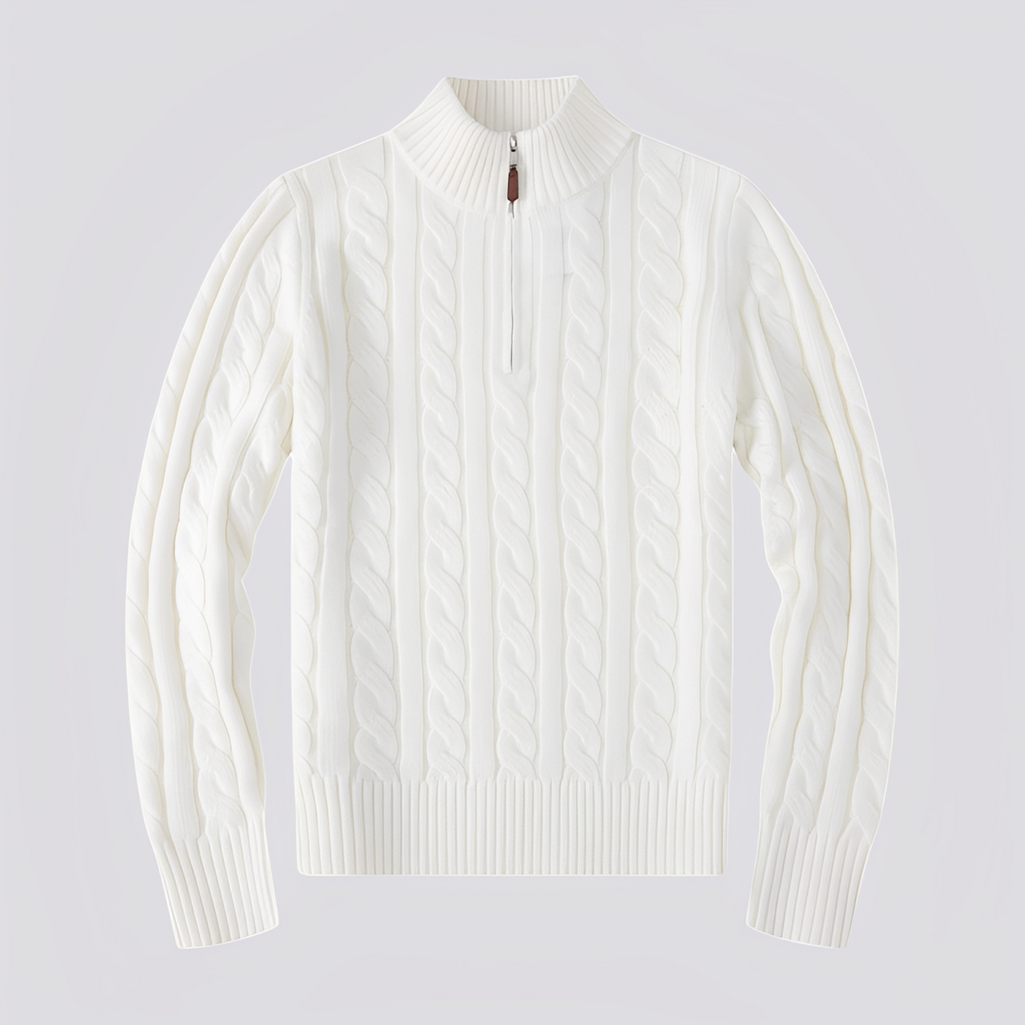 Jasper - Pánský elegantní svetr s polovičním zipem