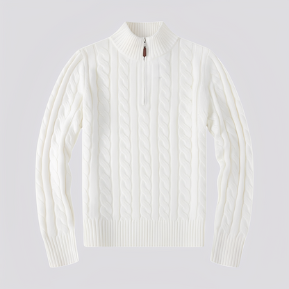 Jasper - Pánský elegantní svetr s polovičním zipem