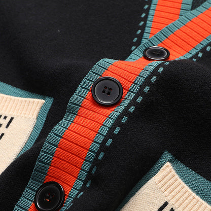 Jason - Stylový pletený svetr s knoflíkovým zapínáním pro muže