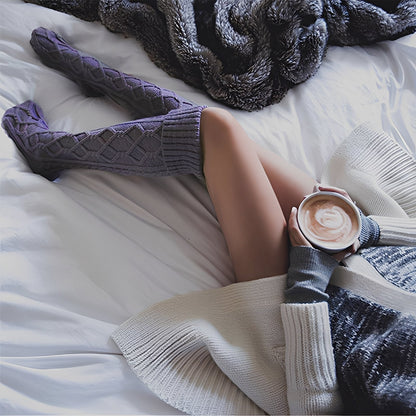 Shannon - Dámské teplé podkolenky s kožešinou