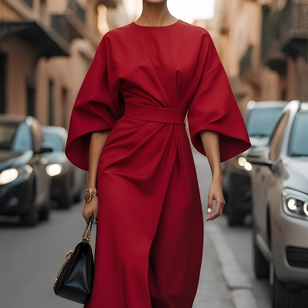 Lauriane - Stylové šaty s lucernovými rukávy pro ženy