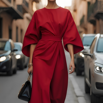 Lauriane - Stylové šaty s lucernovými rukávy pro ženy