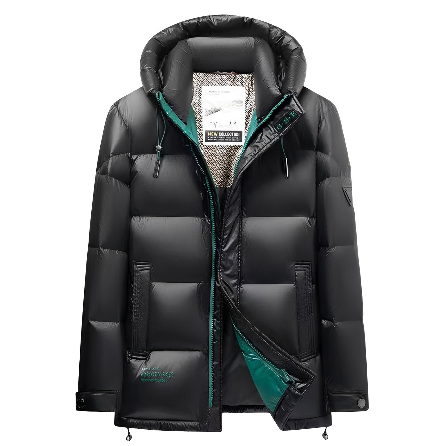 Harold - Pánský zimní péřový kabát s kapucí