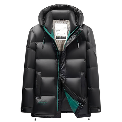 Harold - Pánský zimní péřový kabát s kapucí