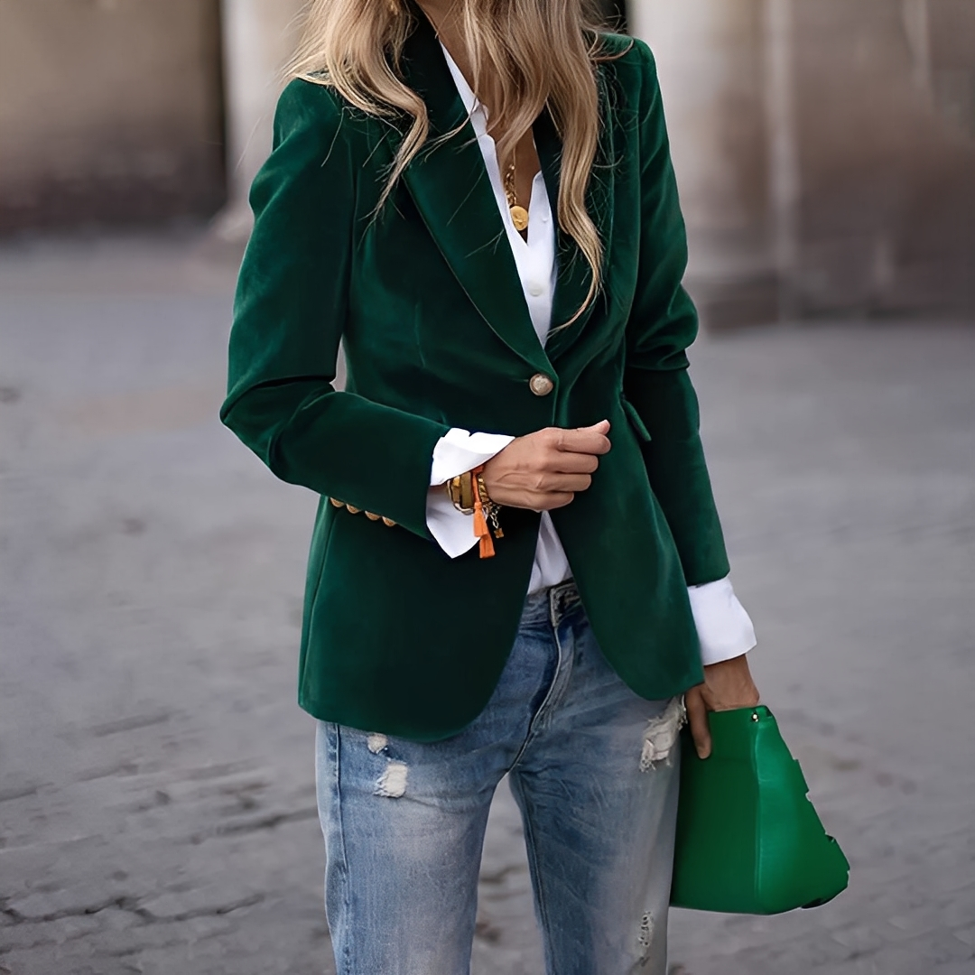 Lyliane - Tradiční pohodlná bunda s knoflíky pro ženy