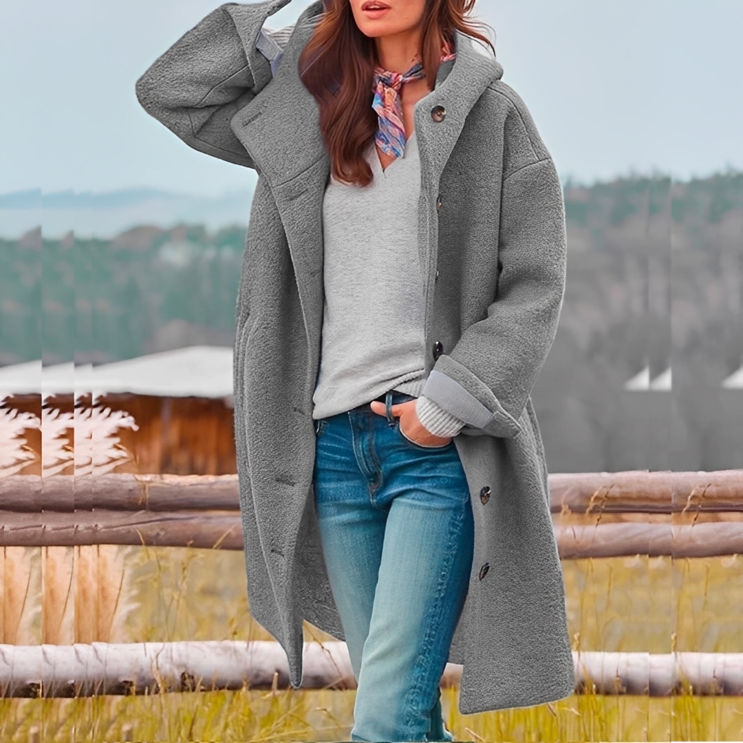 Amalie - Dámský zimní kabát v ležérním stylu