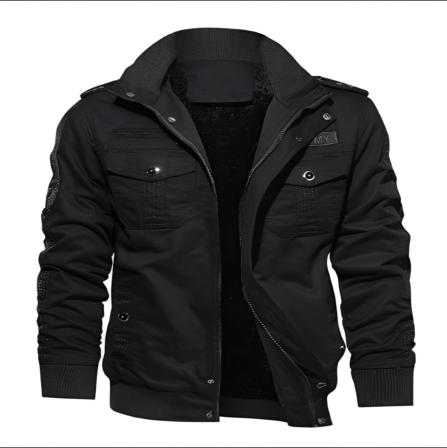 Gary - Men's stylish fleece jacket with pockets