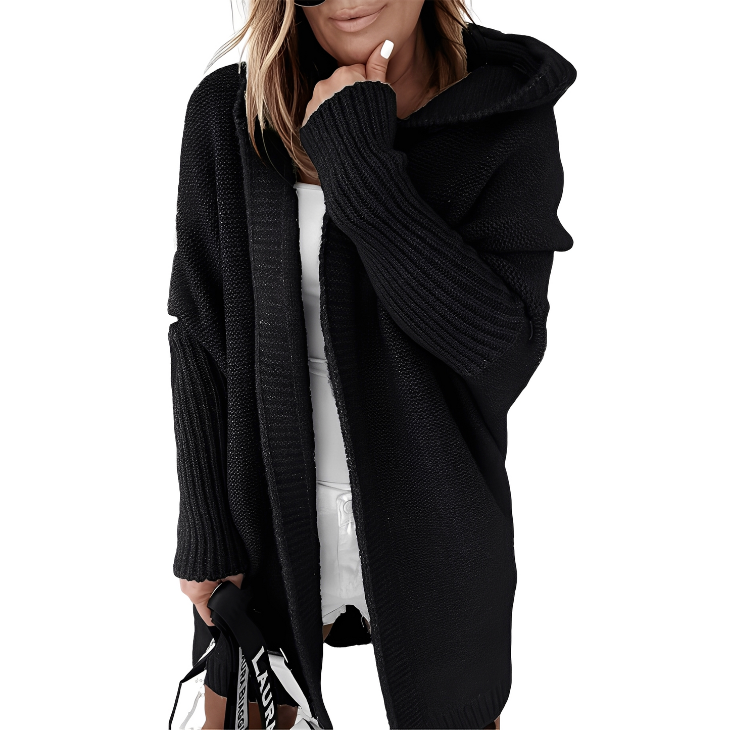 Maryellen - Dámský pletený svetr s kapucí