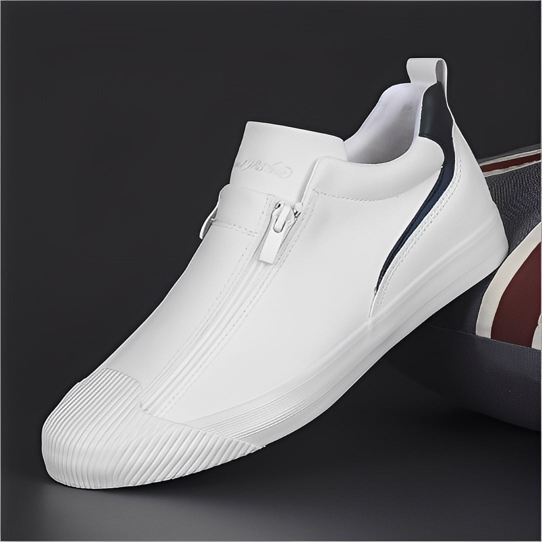 Marcus - Pánské kožené boty s dvojitým zipem