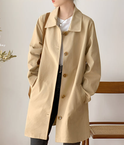 Rachael - Pohodlný jednobarevný trenčkot pro ženy