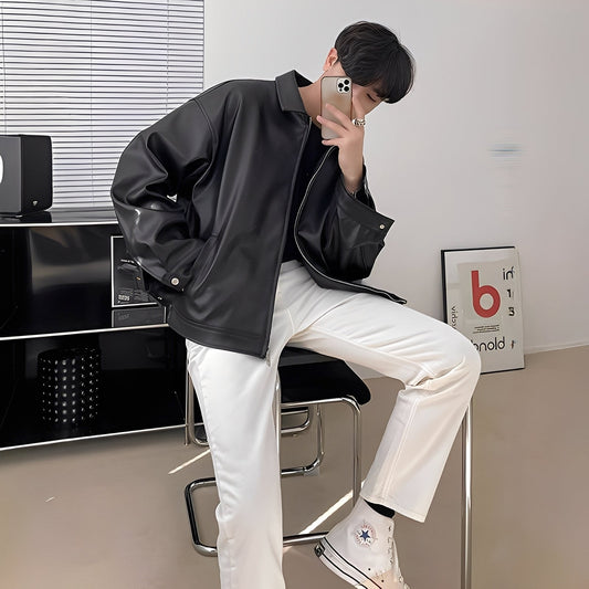 Lohan - Pánská oversize kožená bunda