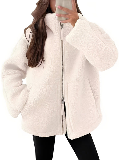 Rowena - Stylová dámská vlněná bunda se zipem