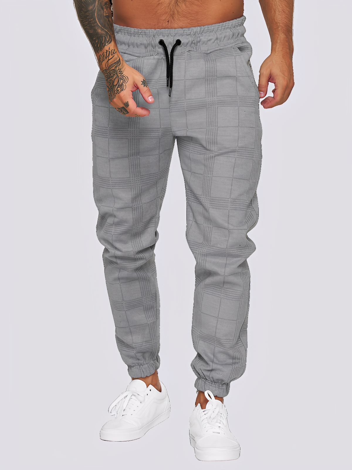 Jaeden - Stylové kostkované pánské kalhoty