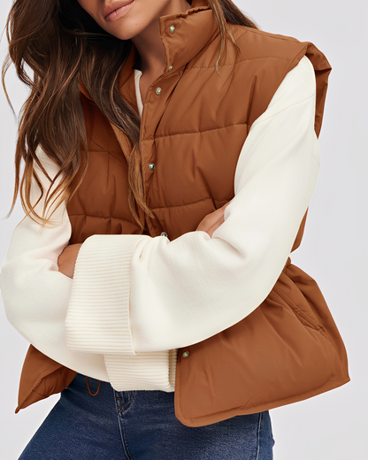 Aimee - Dámská vesta s pohodlným polstrováním a jednořadým designem