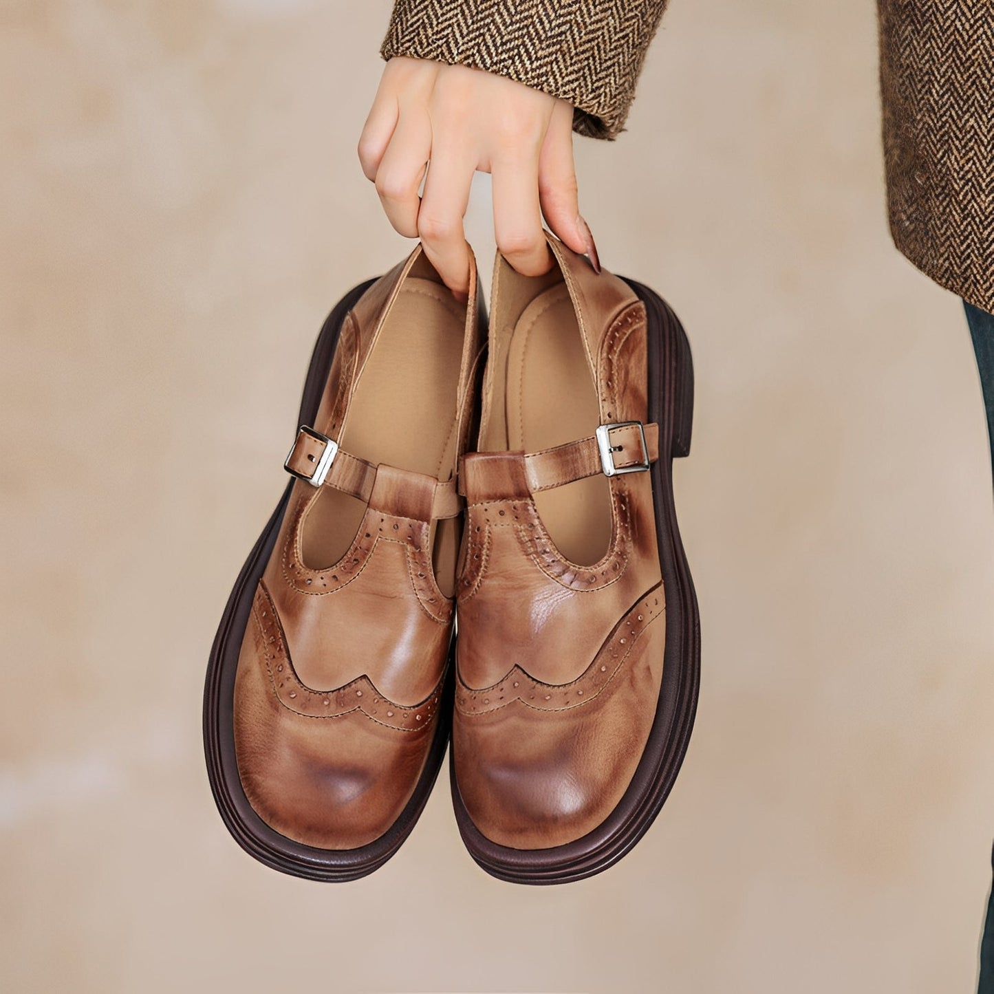 Erika - Dámské retro obuv z kvalitní kůže