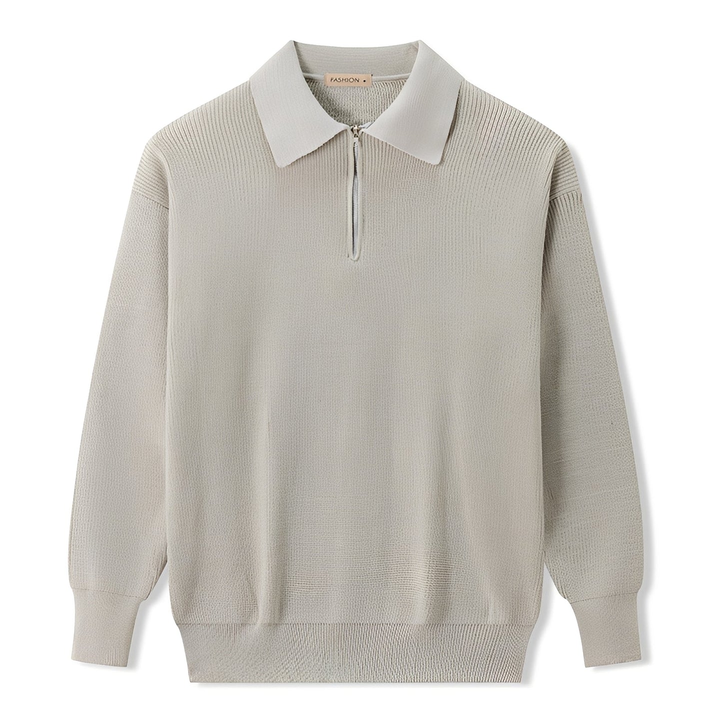 Justin - Pánský stylový svetr s polo zipem