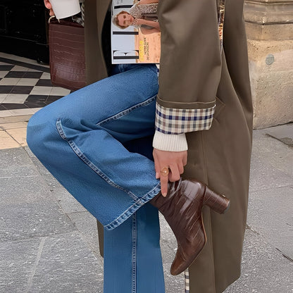 Connie - Moderní dlouhý dámský trenčkot