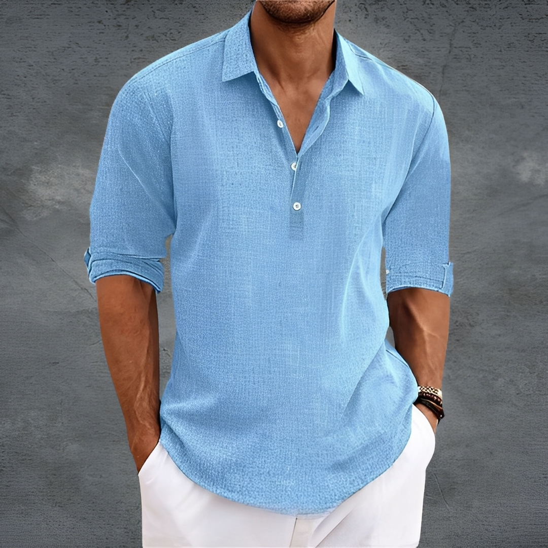 Nathanaël - Tradiční pánská košile s dlouhým rukávem