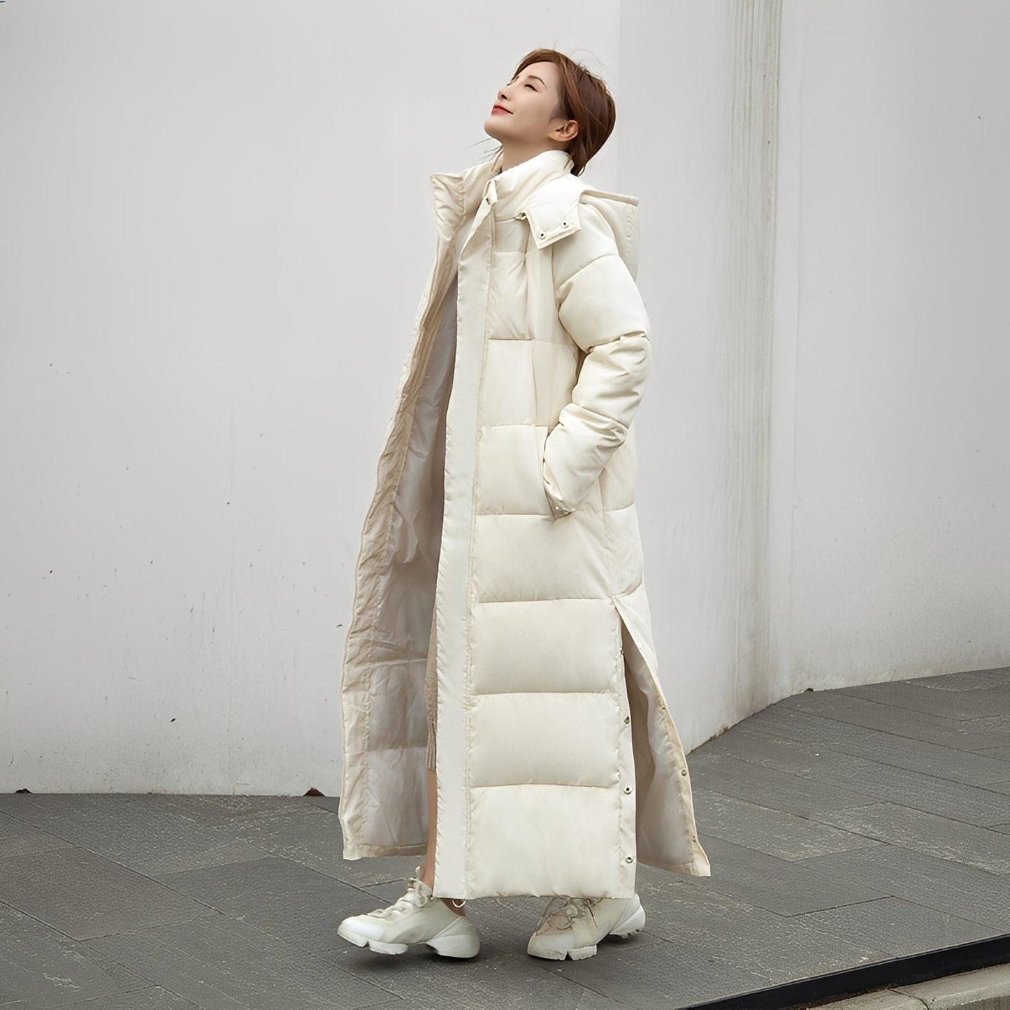 Maylis - Dámský dlouhý zimní prošívaný kabát