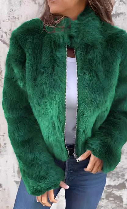 Amanda - Elegantní dámský plyšový kabát