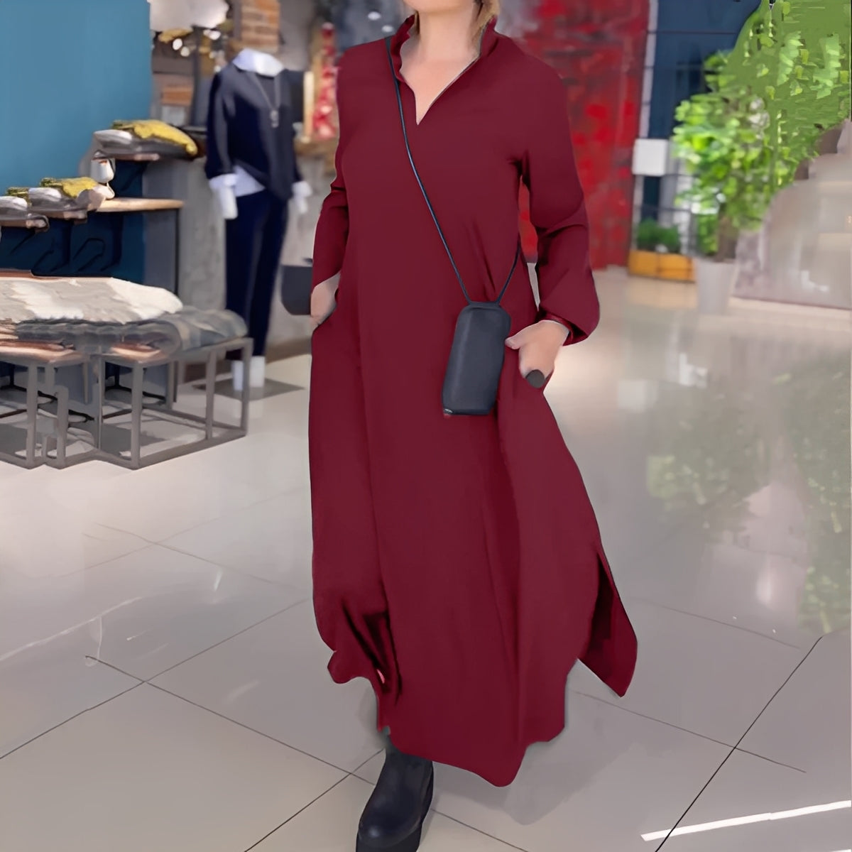 Hélène - Pohodlné šaty s bočním rozparkem pro ženy