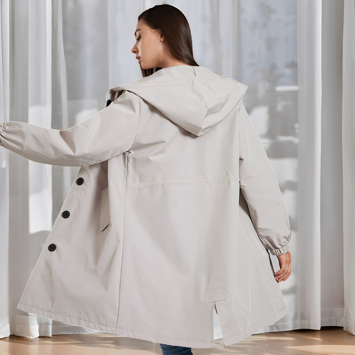 Vivyan - Dámská bunda odolná vůči vodě s kapucí