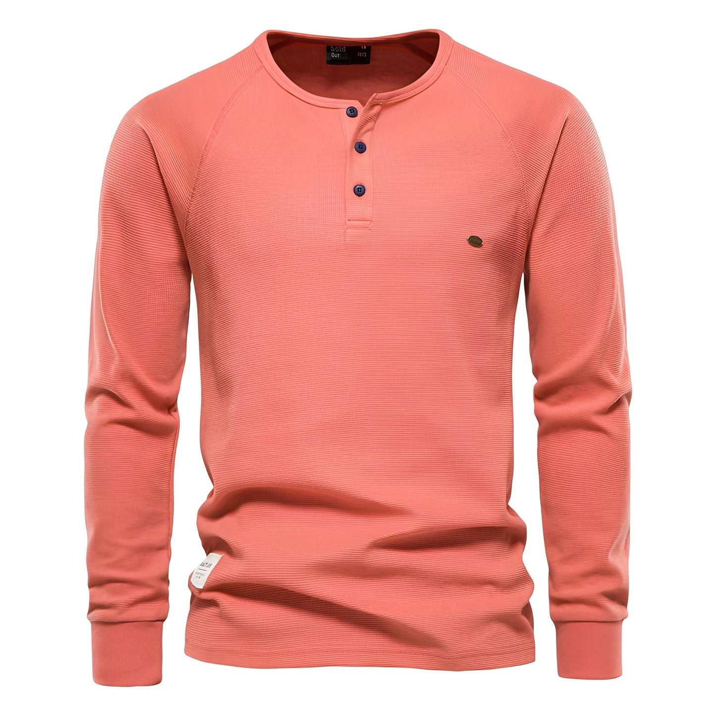 Joachim - Pánská vaflová košile s dlouhým rukávem