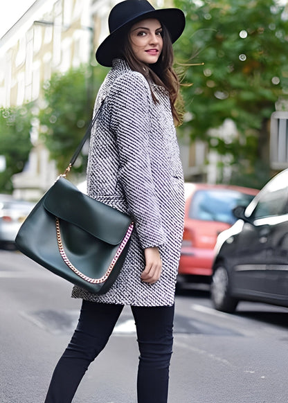 Pamelia - Stylový dámský dlouhý kabát