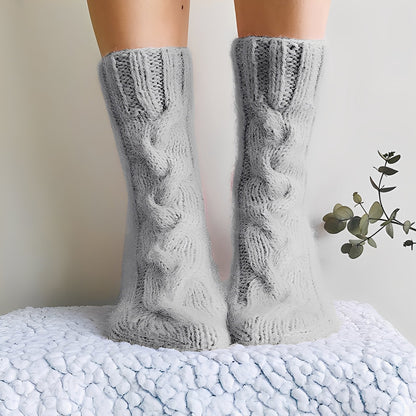 Dorothy - Hřejivé pletené vlněné ponožky pro ženy